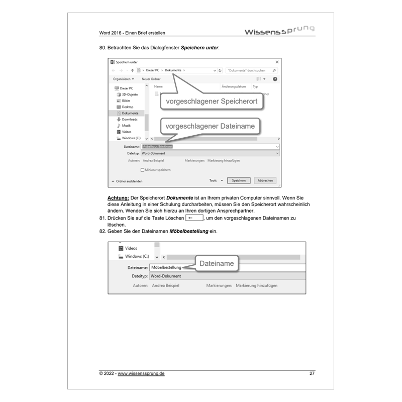 Word 2016 - Einen Brief erstellen - Anleitung - S0105-P – Bild 4
