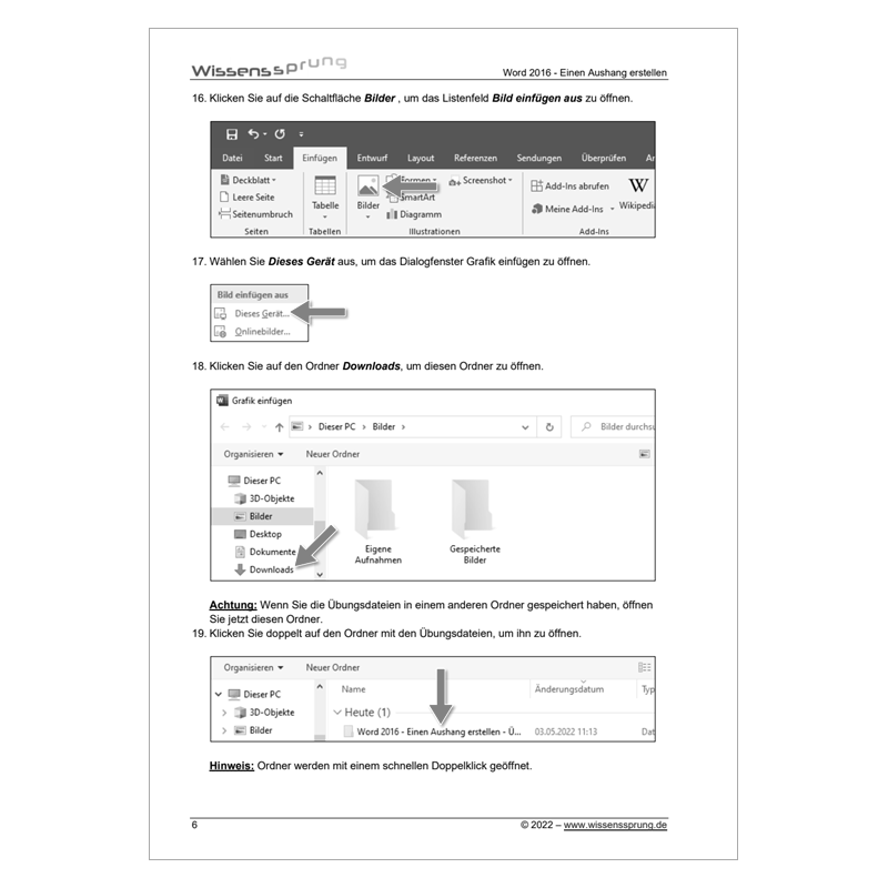 Word 2016 - Einen Aushang erstellen - Anleitung - S0106-P – Bild 3