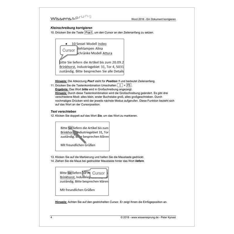 Word 2016 - Ein Dokument korrigieren - Anleitung - S0107-P – Bild 2