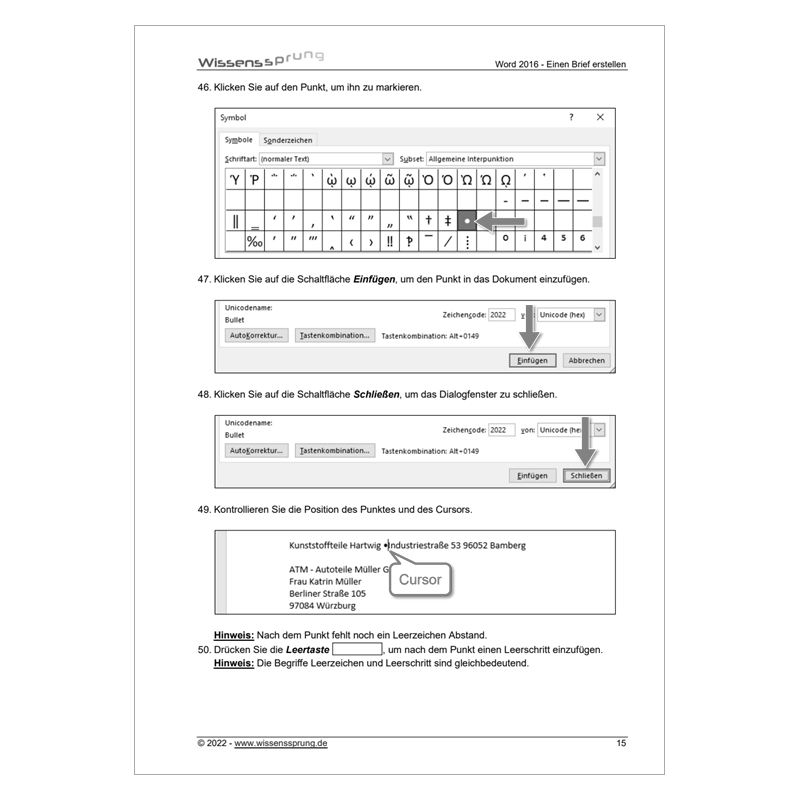 Word 2016 - Einen Brief erstellen - Anleitung - S0110-P – Bild 3
