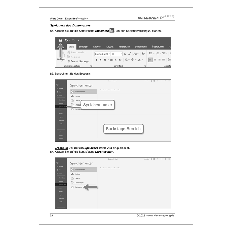 Word 2016 - Einen Brief erstellen - Anleitung - S0110-P – Bild 4
