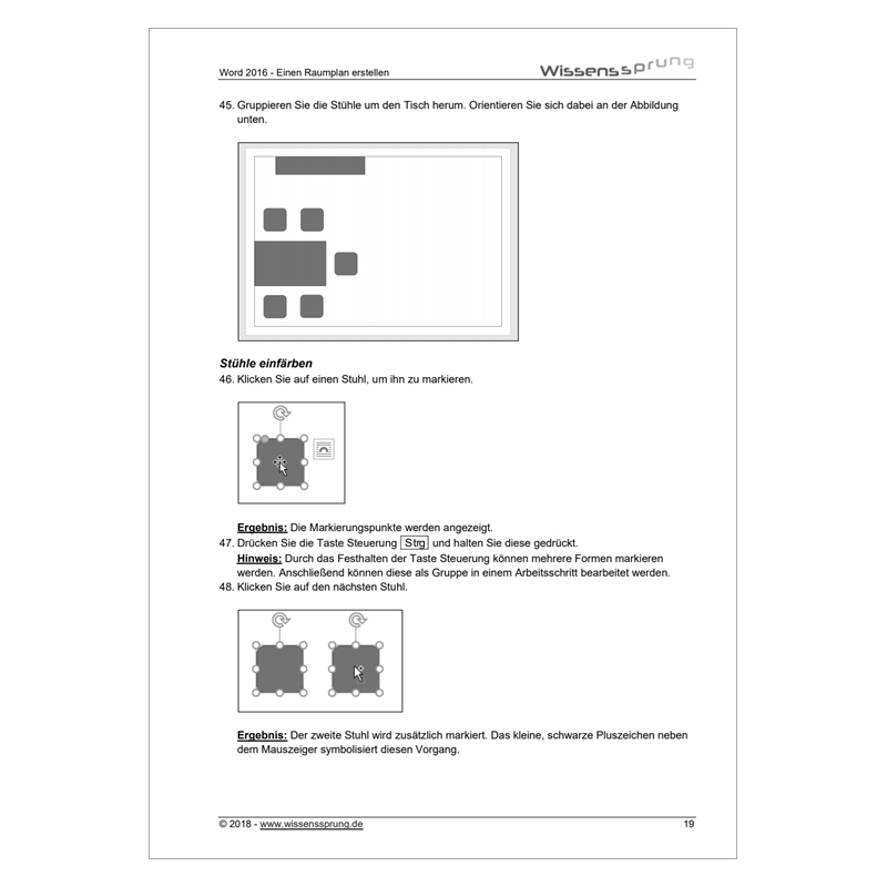 Word 2016 - Einen Raumplan erstellen - Anleitung - S0111-P – Bild 3