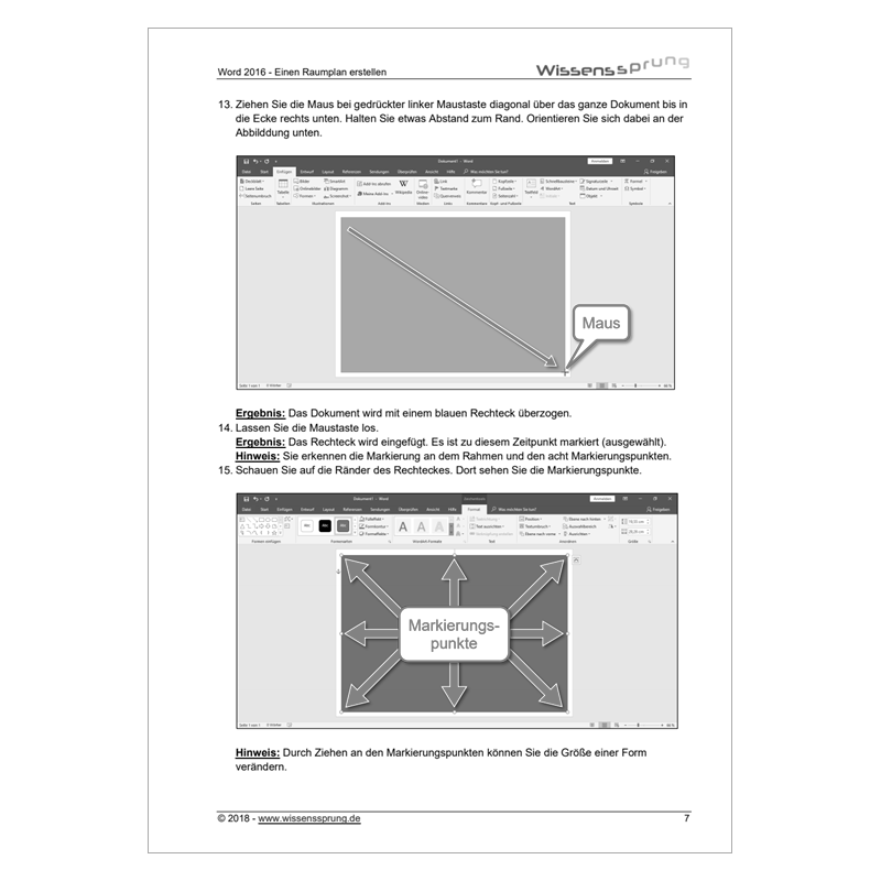 Word 2016 - Einen Raumplan erstellen - Anleitung - S0111-P – Bild 2