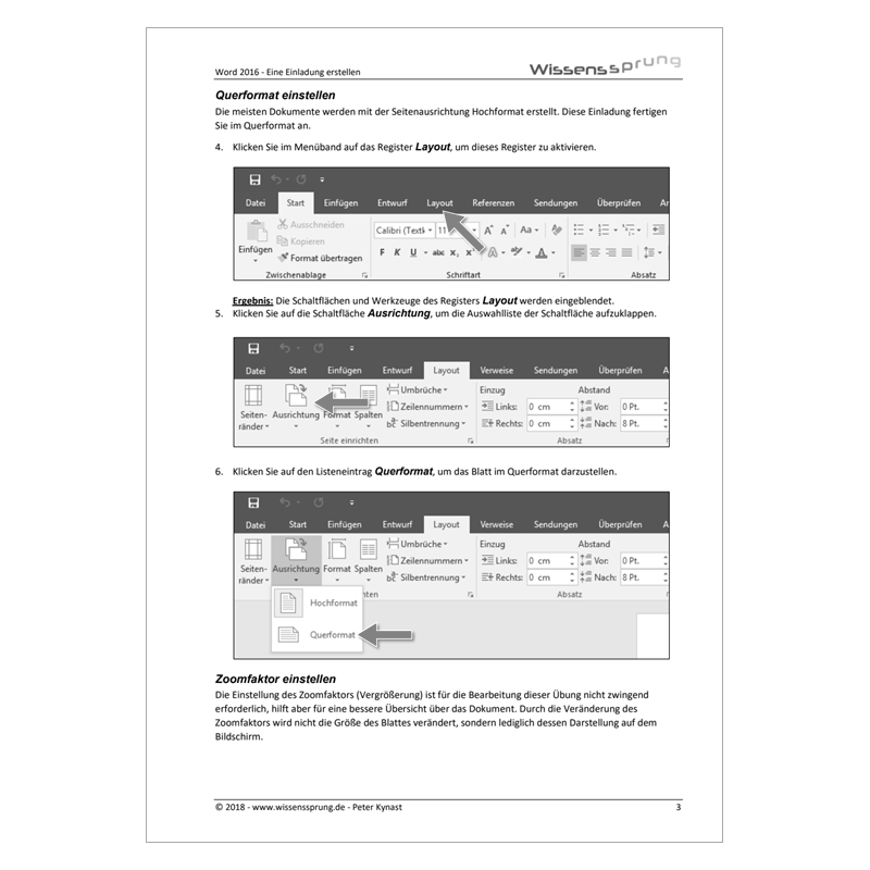 Word 2016 - Eine Einladung erstellen - Anleitung - S0112-P – Bild 2