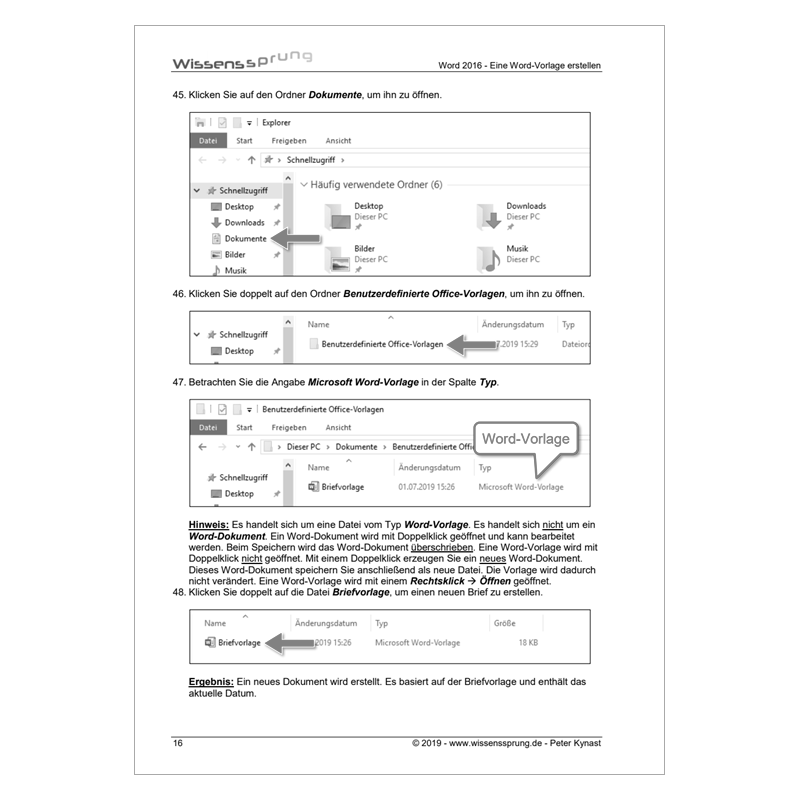 Word 2016 - Eine Word-Vorlage erstellen - Anleitung - S0116-P – Bild 4