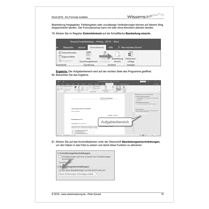Word 2016 - Ein Formular erstellen - Anleitung - S0118-P – Bild 3