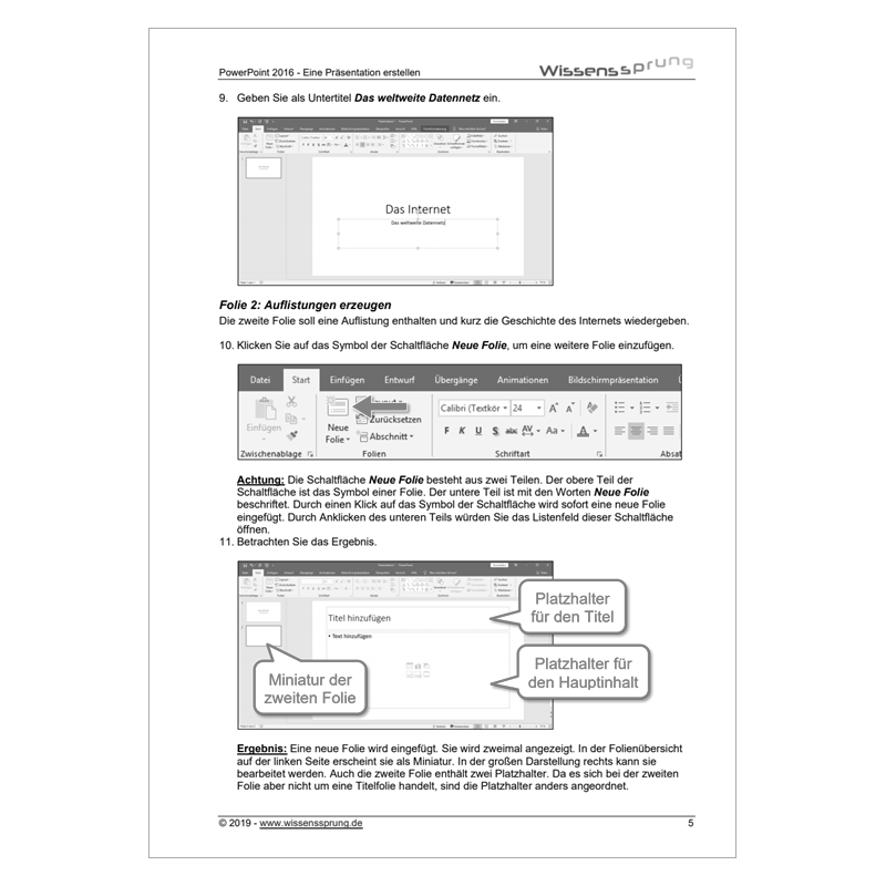 PowerPoint 2016 - Eine Präsentation erstellen - Anleitung - S0135-P – Bild 2