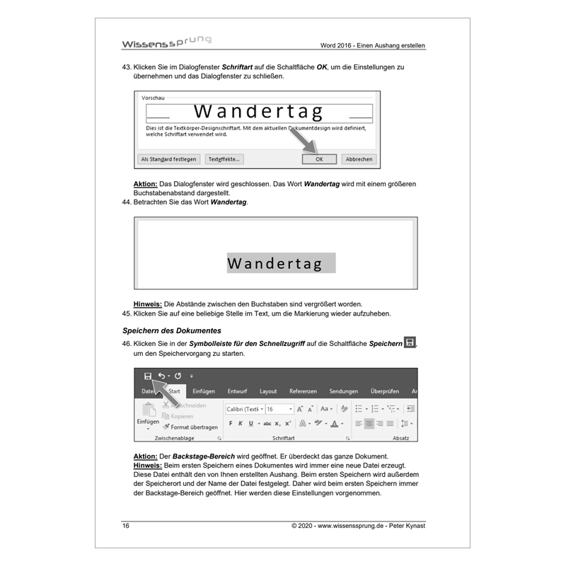 Word 2016 - Einen Aushang erstellen - Anleitung - S0149-P – Bild 4