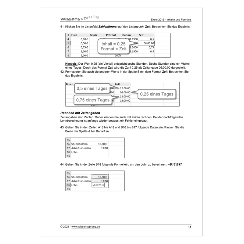 Excel 2016 - Inhalte und Formate - Anleitung - S0198-P – Bild 4