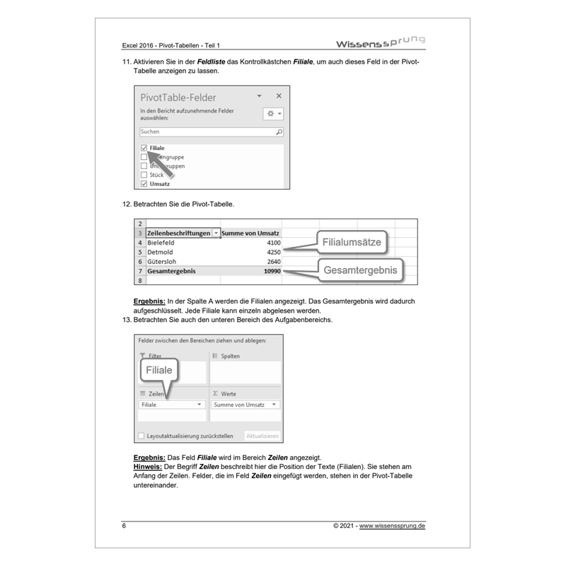 Excel 2016 - Pivot-Tabellen - Teil 1 - Anleitung - S0214-P – Bild 3