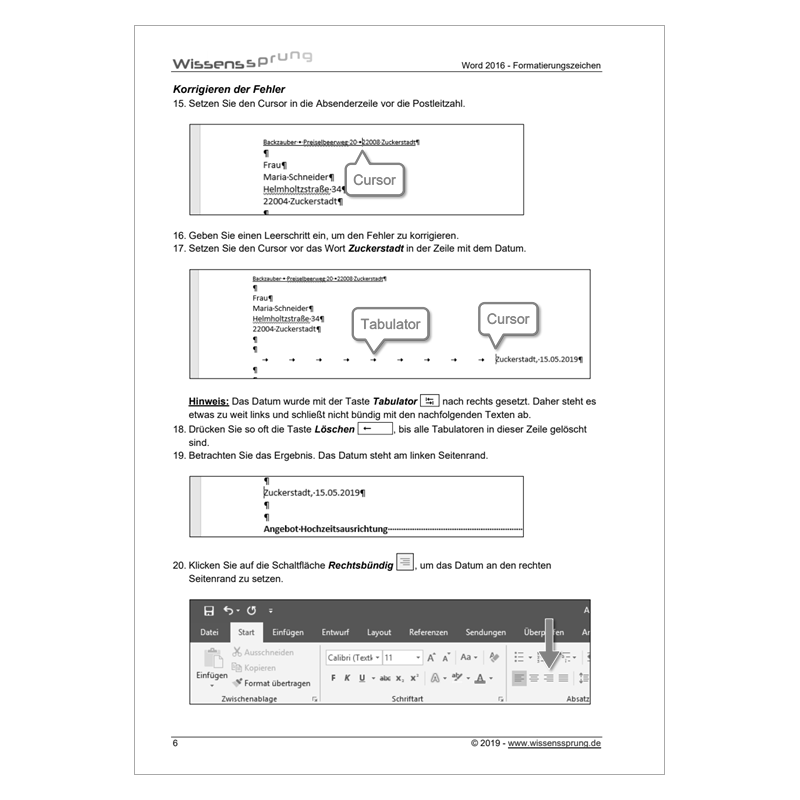 Word 2016 - Formatierungszeichen - Anleitung - S0219-P – Bild 3