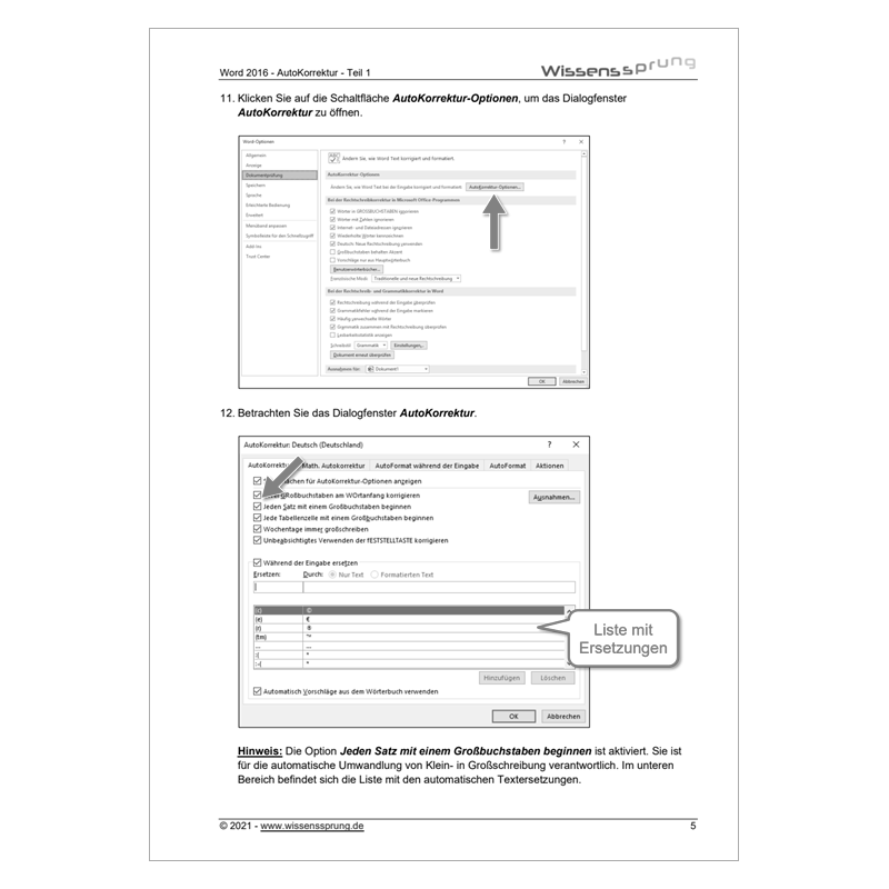 Word 2016 - AutoKorrektur - Teil 1 - Anleitung - S0222-P – Bild 3
