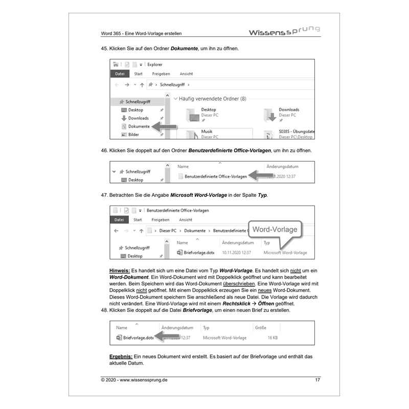 Word 365 - Eine Word-Vorlage erstellen - Anleitung - S0385-P – Bild 4