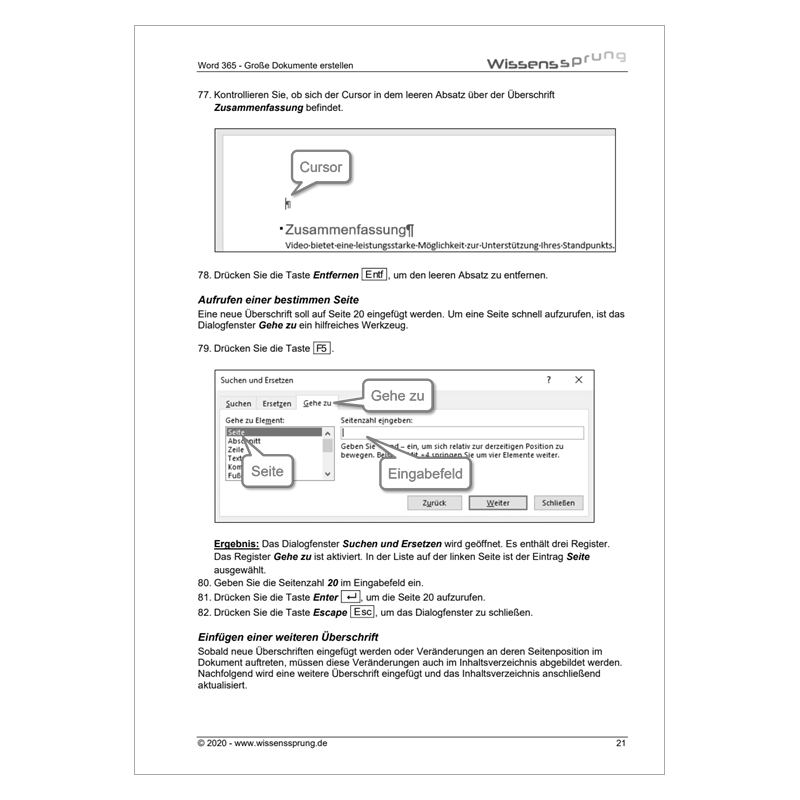 Word 365 - Große Dokumente erstellen - Anleitung - S0387-P – Bild 4