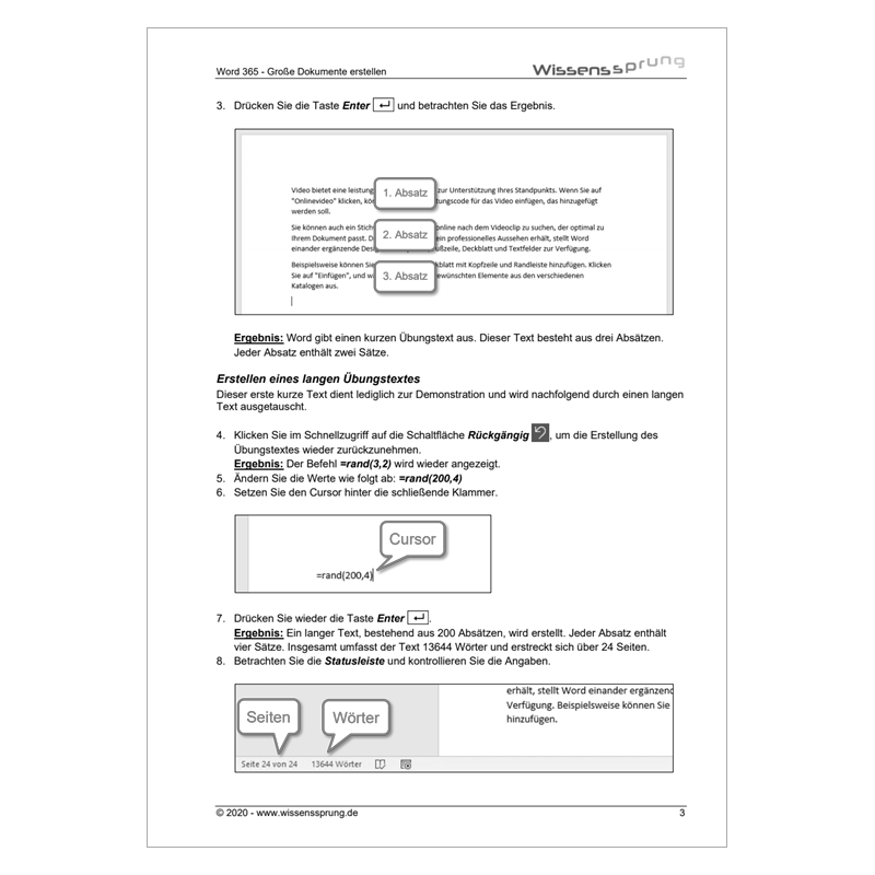 Word 365 - Große Dokumente erstellen - Anleitung - S0387-P – Bild 2