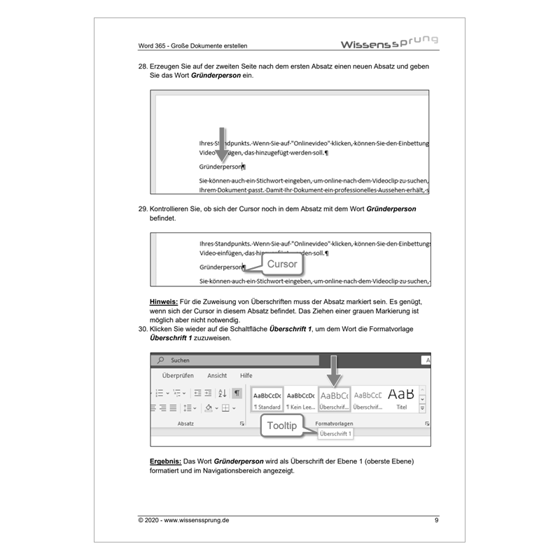 Word 365 - Große Dokumente erstellen - Anleitung - S0387-P – Bild 3