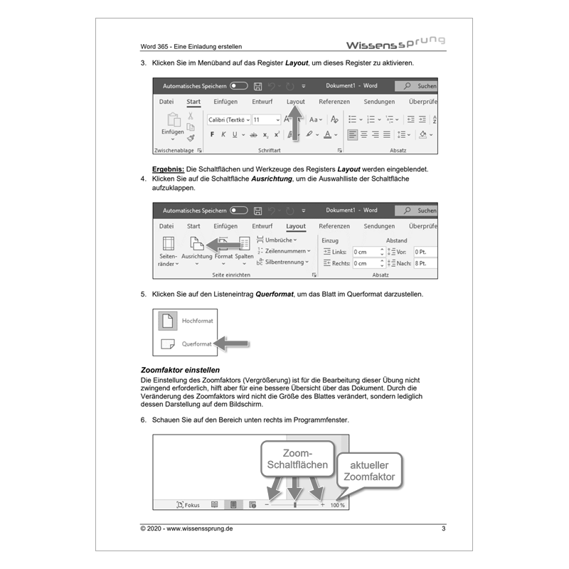 Word 365 - Eine Einladung erstellen - Anleitung - S0388-P – Bild 2