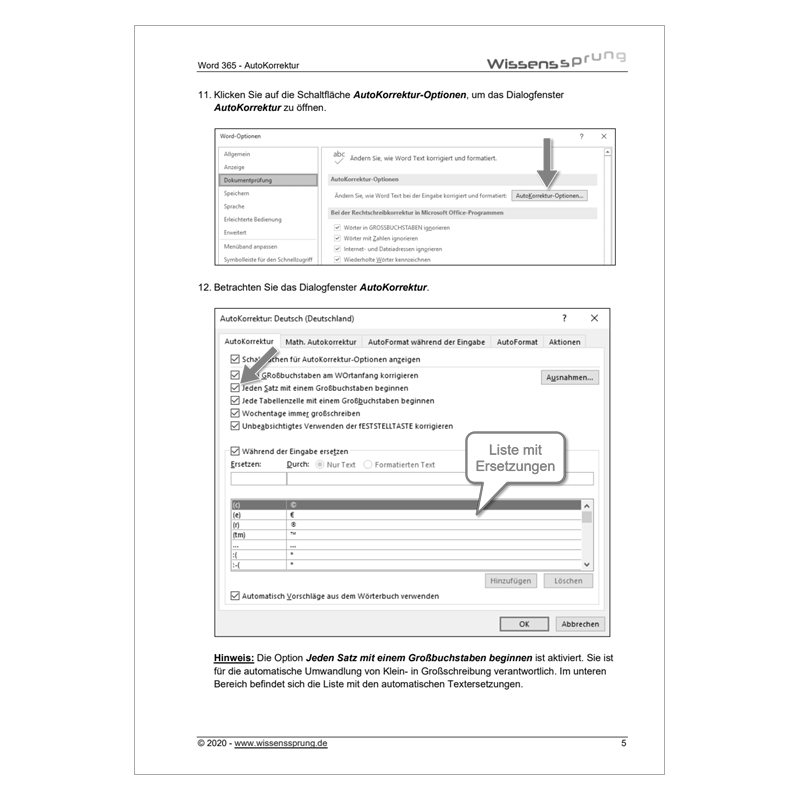 Word 365 - AutoKorrektur - Anleitung - S0391-P – Bild 3