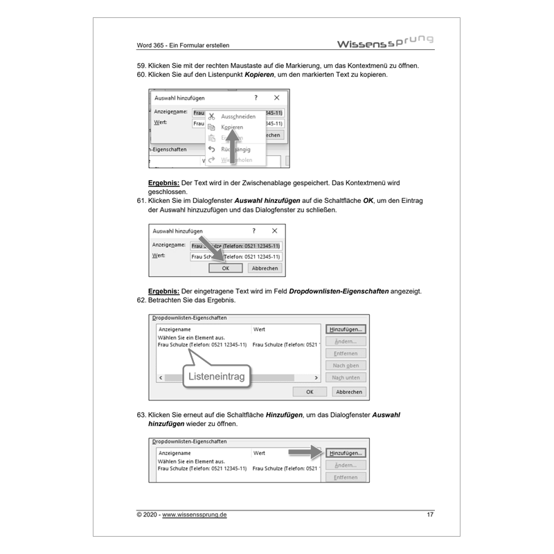 Word 365 - Ein Formular erstellen - Anleitung - S0393-P – Bild 3