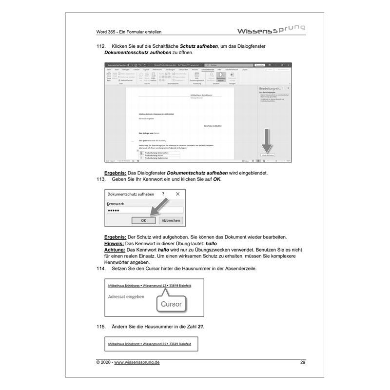 Word 365 - Ein Formular erstellen - Anleitung - S0393-P – Bild 4