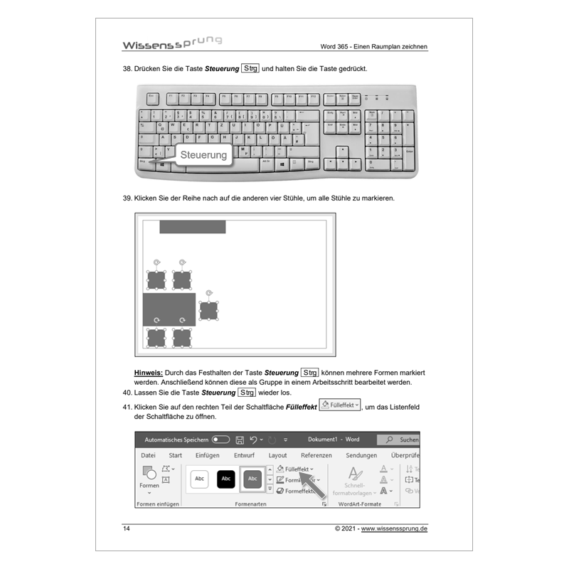 Word 365 - Einen Raumplan zeichnen - Anleitung - S0395-P – Bild 3