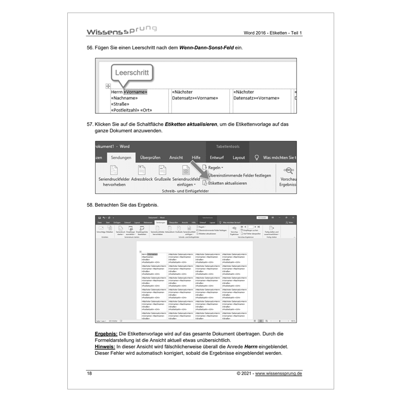 Word 2016 - Etiketten - Teil 1 - Anleitung - S0444-P – Bild 3