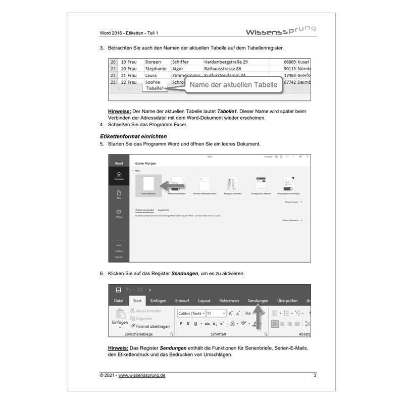 Word 2016 - Etiketten - Teil 1 - Anleitung - S0444-P – Bild 2