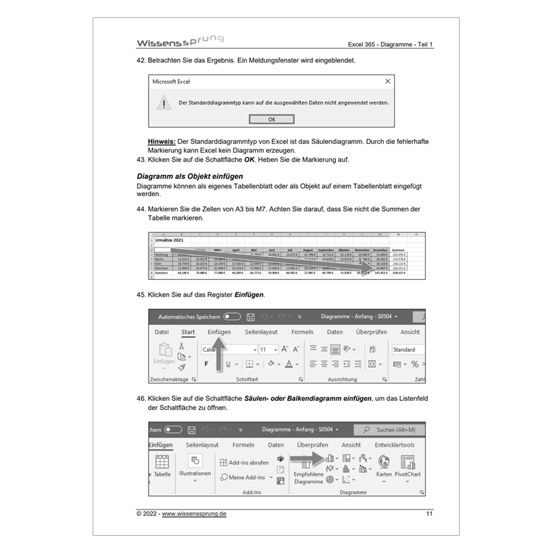 Excel 365 - Diagramme - Teil 1 - Anleitung - S0504-P – Bild 4