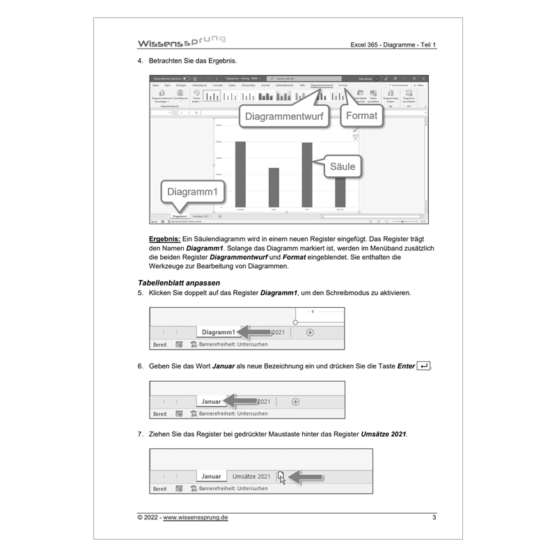 Excel 365 - Diagramme - Teil 1 - Anleitung - S0504-P – Bild 2