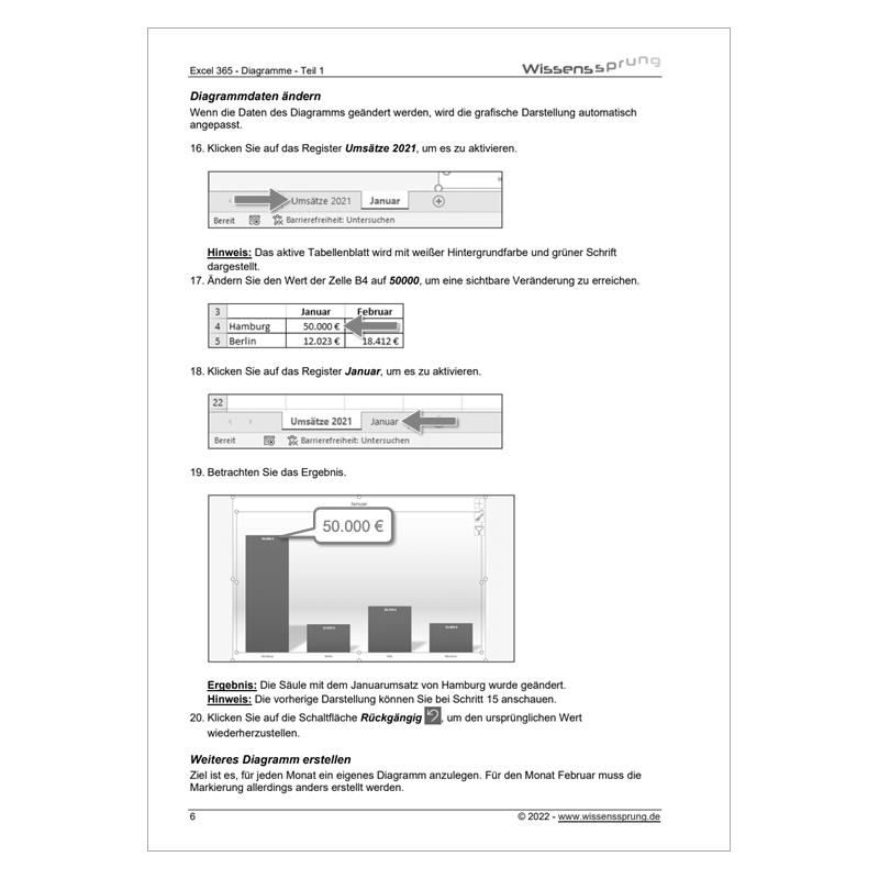 Excel 365 - Diagramme - Teil 1 - Anleitung - S0504-P – Bild 3