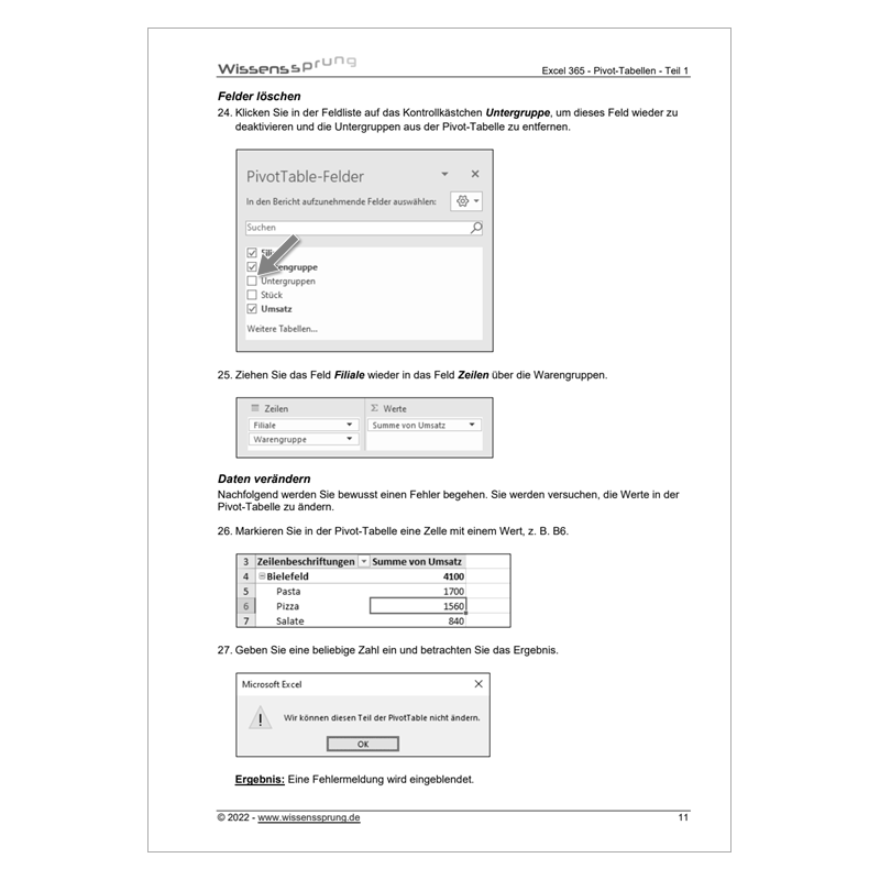 Excel 365 - Pivot-Tabellen - Teil 1 - Warengruppen auswerten - Anleitung - S0513-P – Bild 4
