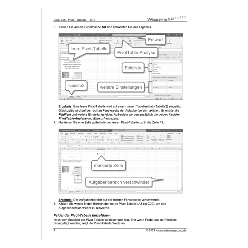 Excel 365 - Pivot-Tabellen - Teil 1 - Warengruppen auswerten - Anleitung - S0513-P – Bild 2
