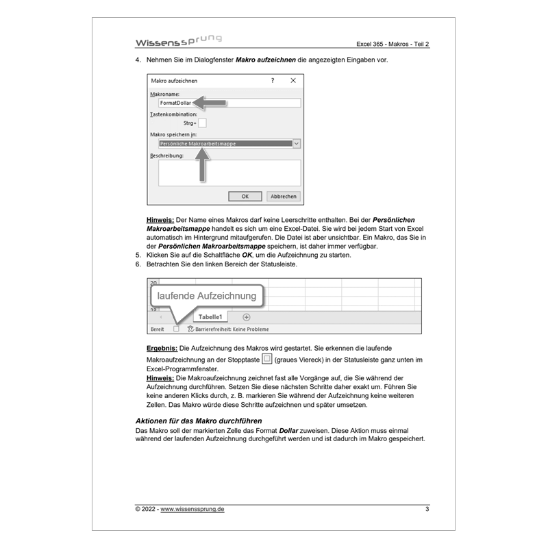 Excel 365 - Makros - Teil 2 - Anleitung - S0523-P – Bild 2