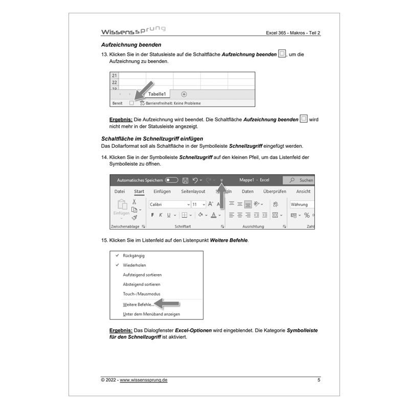 Excel 365 - Makros - Teil 2 - Anleitung - S0523-P – Bild 3