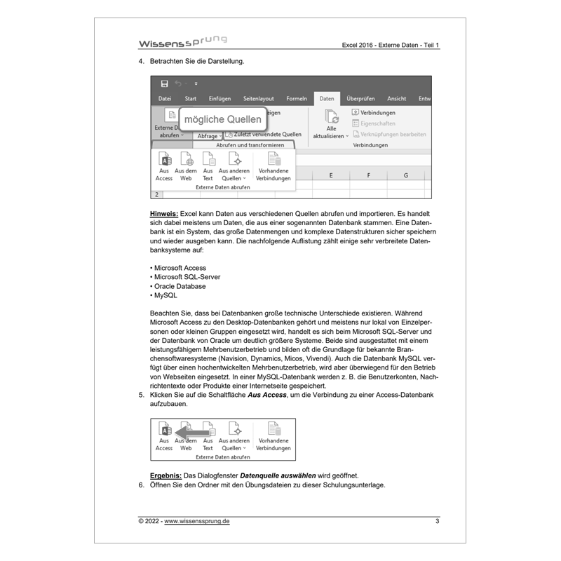 Excel 2016 - Externe Daten - Teil 1 - Anleitung - S0526-P – Bild 2