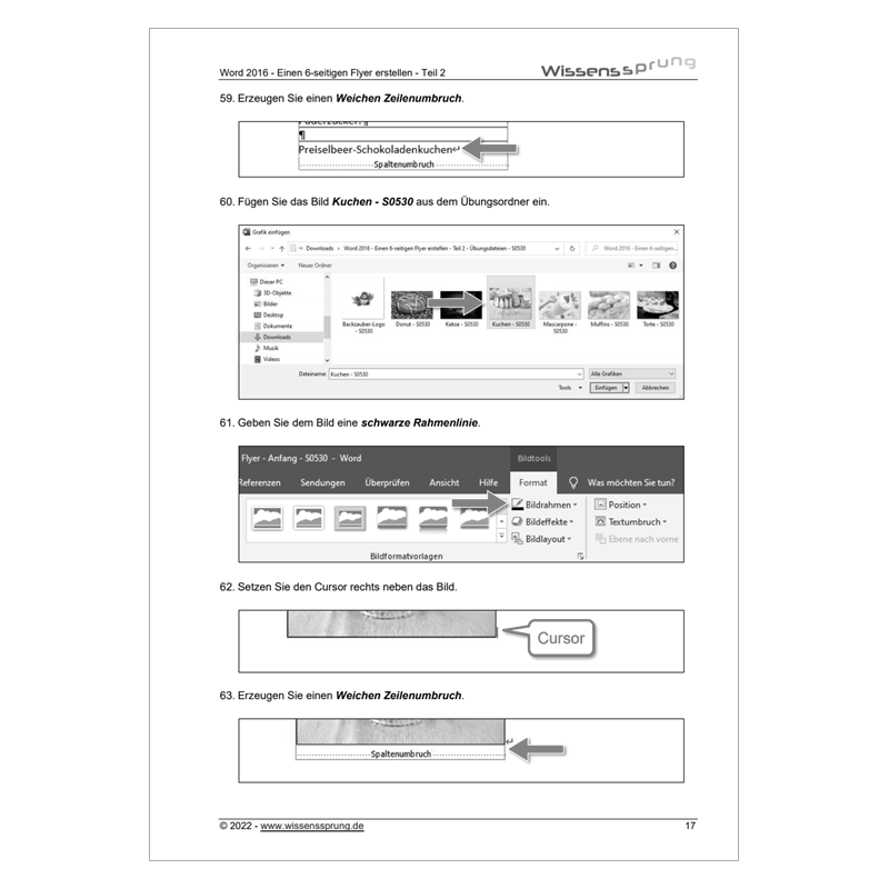 Word 2016 - Einen 6-seitigen Flyer erstellen - Teil 2 - Anleitung - S0530-P – Bild 3