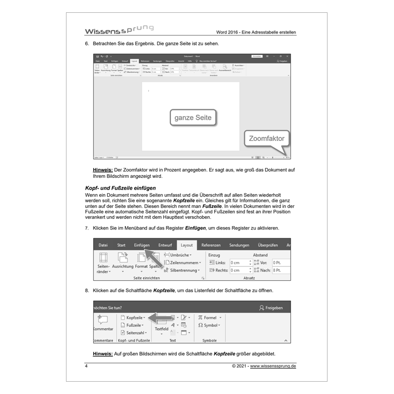 Word 2016 - Eine Adresstabelle erstellen - Anleitung - S0536-P – Bild 2